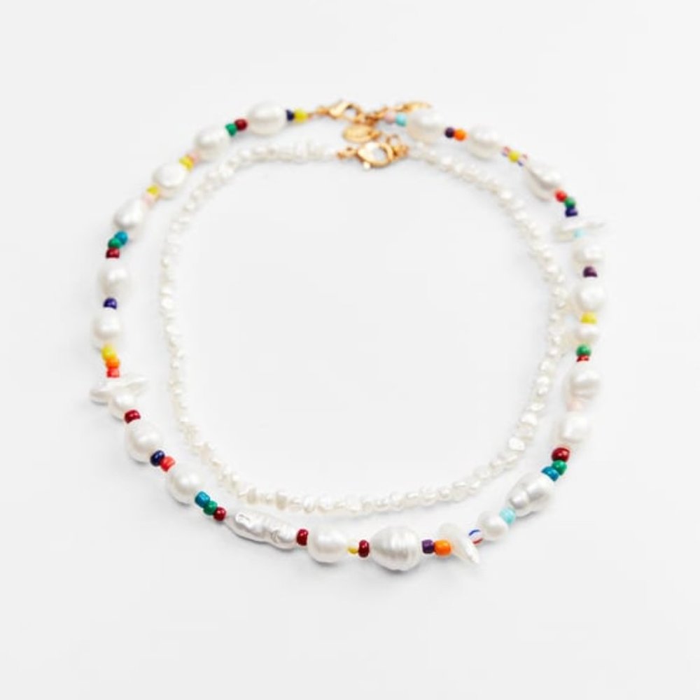 NWOT Zara PACK OF BEADED PEARL NECKLACES